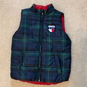 4T Tommy Hilfiger plaid puffer vest.